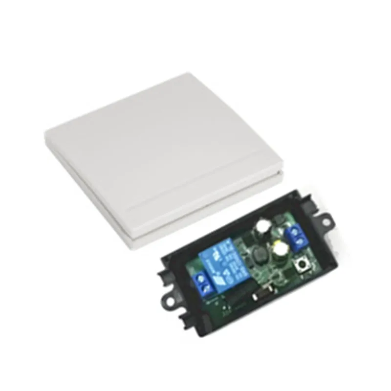 

433 MHz universal wireless remote control switch AC 110V 220V 1-channel relay receiver module and 86-wall panel RF remote contro