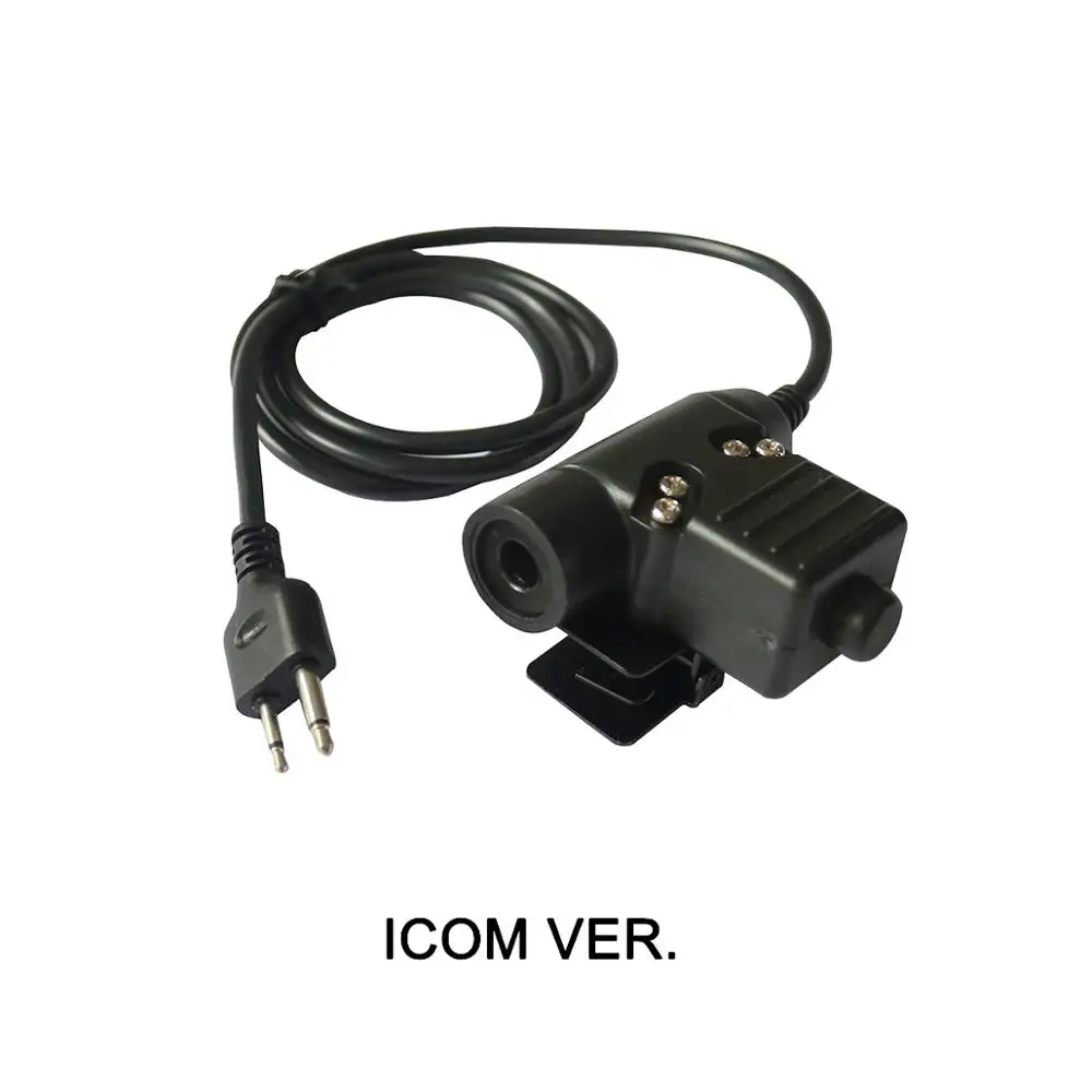 ICOM U94 PTT тактическая система Военная гарнитура адаптер Plug Push to Talk для Kenwood/Motorola 2-way/Motorola/ICOM/Midland/Phone - Цвет: ICOM