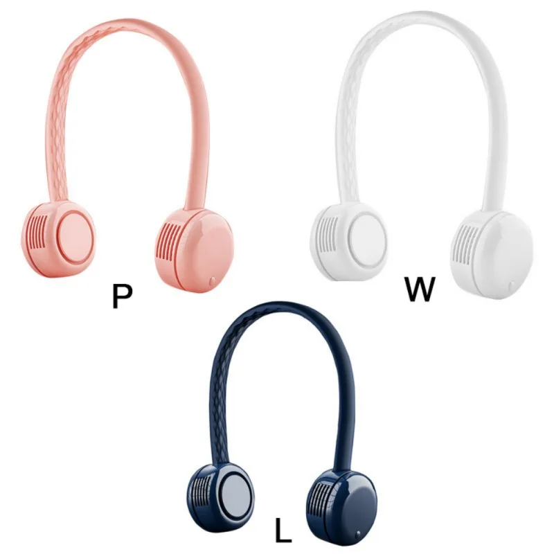 

Hands-Free Neckband Fan Super Quiet Wearable USB Rechargeable Neckband Mini Fans Won't Clip Hair For Office Running Travel 3