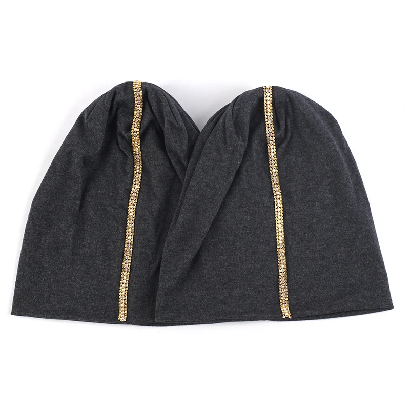 Fashion Striped Knitted Warm Beanie Hat For Women Hats With Accessory Skullies Beanies Mask Bonnet ​Soft Warm Thick Caps