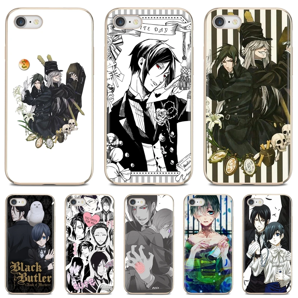 Мягкий чехол с рисунками из аниме Black Butler Kuroshitsuji для Samsung Galaxy A10 A40 A50 A70 A3 A5 A7 A9 A8 A6