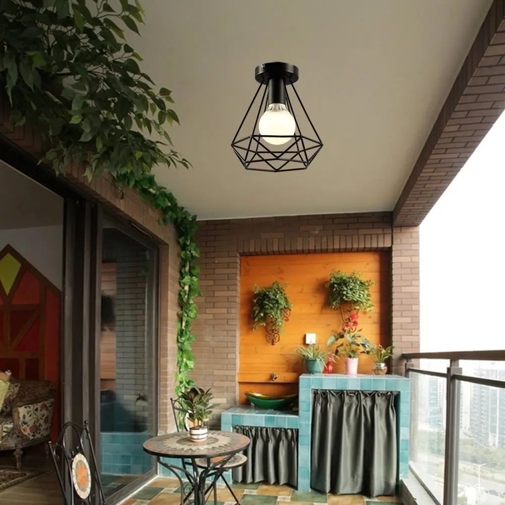 Винтажный промышленный деревенский потолочный светильник с утапливаемым