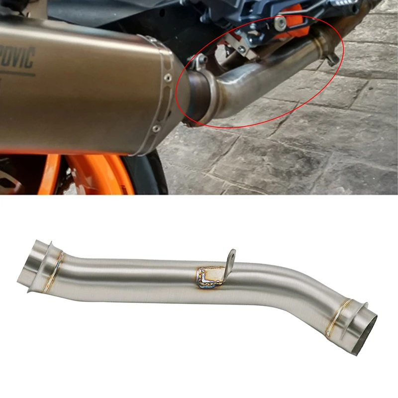 For KTM Superduke 1290 R 2014 2015 to 2018 2019 2020 1290 Super Duke R Escape Decat Motorcycle Exhaust Link Pipe Catalyst Delete enlarge