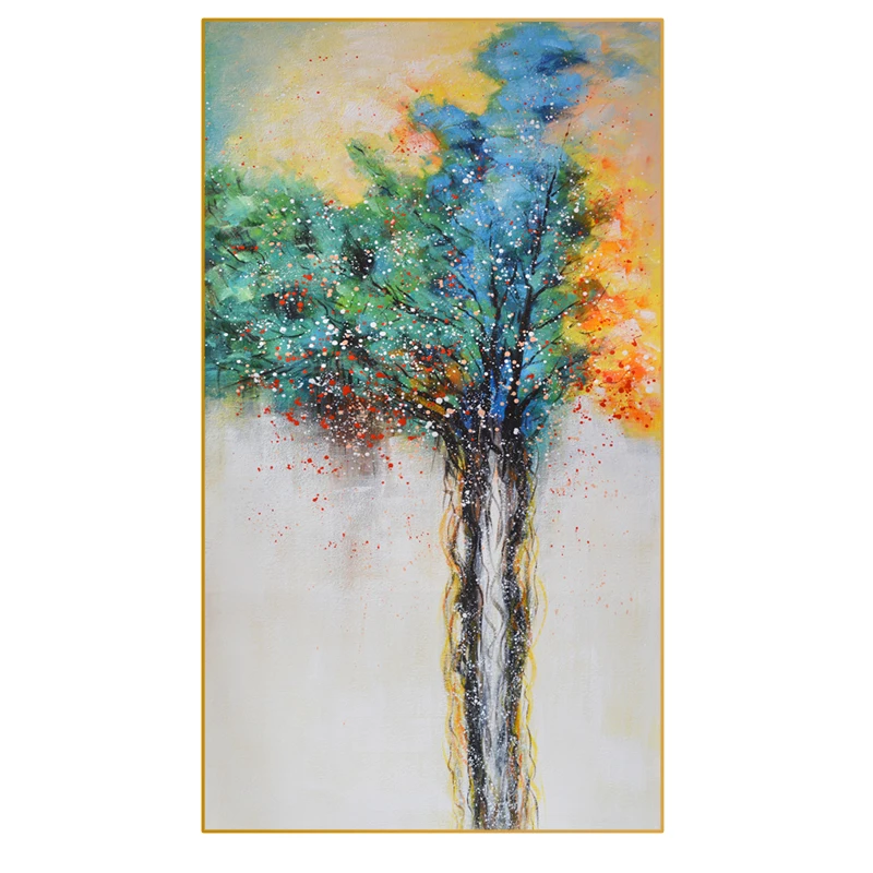 

Abstract purple and white flowers in a vase. Flower art painting on canvas. Wall prints. Picture for porch home decoration.