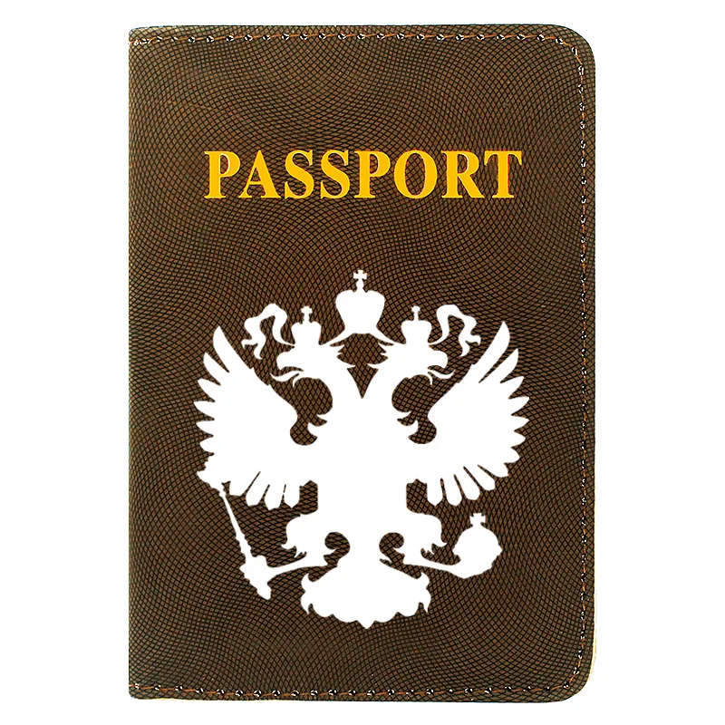 

Classic CCCP National Emblem Of Russia Printing Women Men Passport Cover Travel ID Credit Card Holder Pocket Wallet Bags