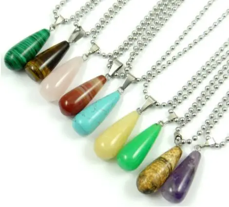 Натуральный камень кварц Кристалл Опал тигровый глаз бирюза воды подвеска в виде