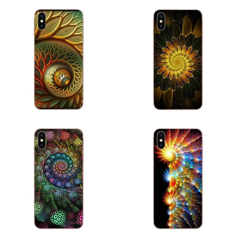 Чехол из ТПУ для huawei Honor mate 7 7A 8 9 10 20 V8 V9 V10 G Lite Play Mini Pro P Smart Fractal Art спираль математика