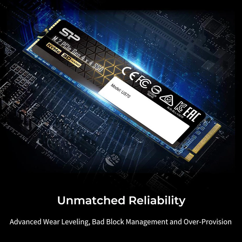 Silicon Power US70 m2 NVME SSD 1 ТБ 2 M.2 2280 PCIE 4 0 nvme 3D NAND Внутренние твердотельные диски жесткий