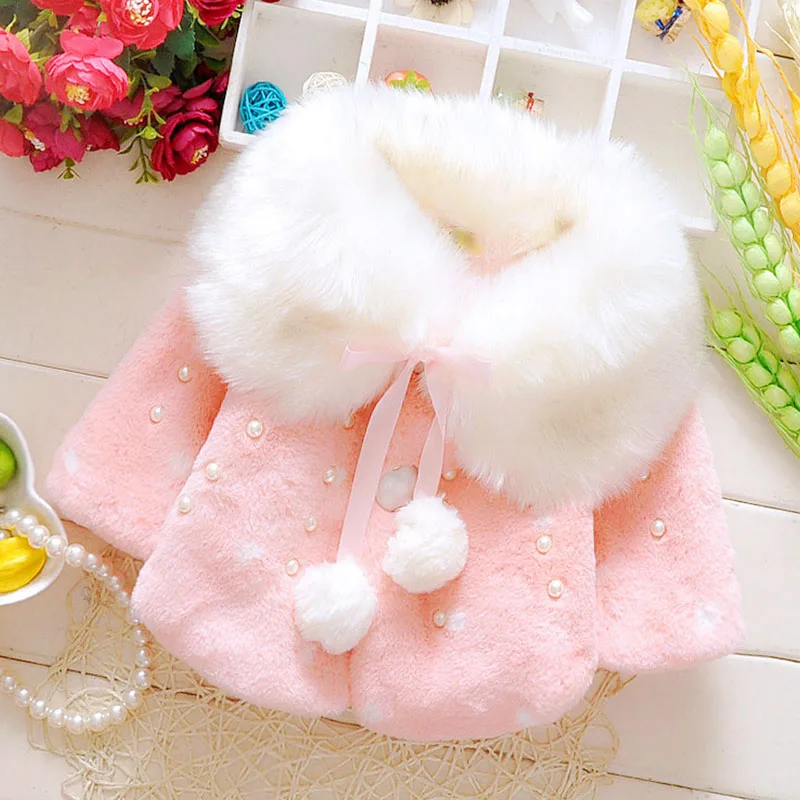 

Bear Leader/Одежда для маленьких девочек милое зимнее Модное теплое пальто из флиса с мехом для малышей, верхняя одежда, плащ, куртка милое детско...