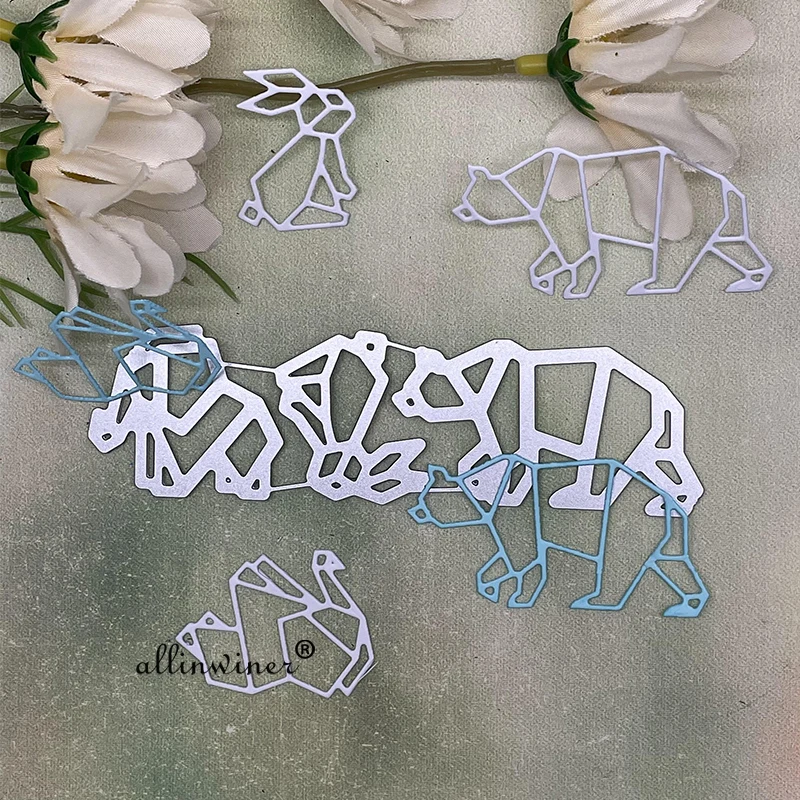 

Rabbit bear elephant Metal Cutting Dies Stencils Die Cut for DIY Scrapbooking Album Paper Card Embossing