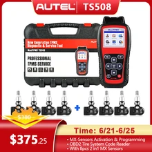 Autel MaxiTPMS TS508K TPMS диагностический инструмент с 8 шт. 2 в 1 MX датчики