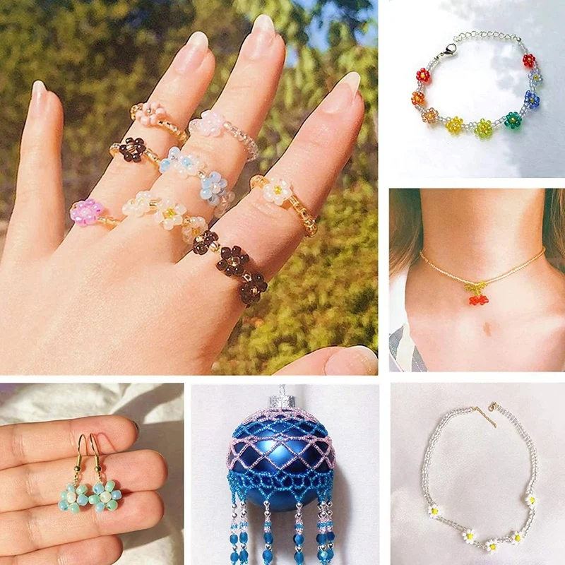 

Glass Seed Beads Kit Jewelry Making DIY Beads Set for Bracelets Art Crafts Accessories DIY Material