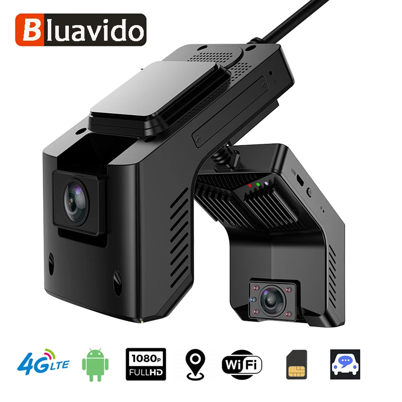 Видеорегистратор Bluavido 4G ИК ночное видение Android Wi-Fi GPS двойной видеорегистратор