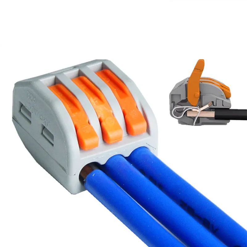 10 шт.! Соединители и клеммы для проводов с 3 отверстиями сплав + огнезащитный