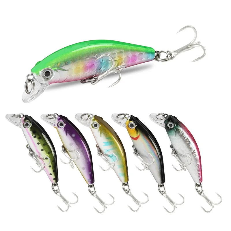 

1pcs Minnow Fishing Lure 55mm 6.3g 3D Eyes Crankbait wobbler Artificial Plastic Hard Bait Fishing Tackle