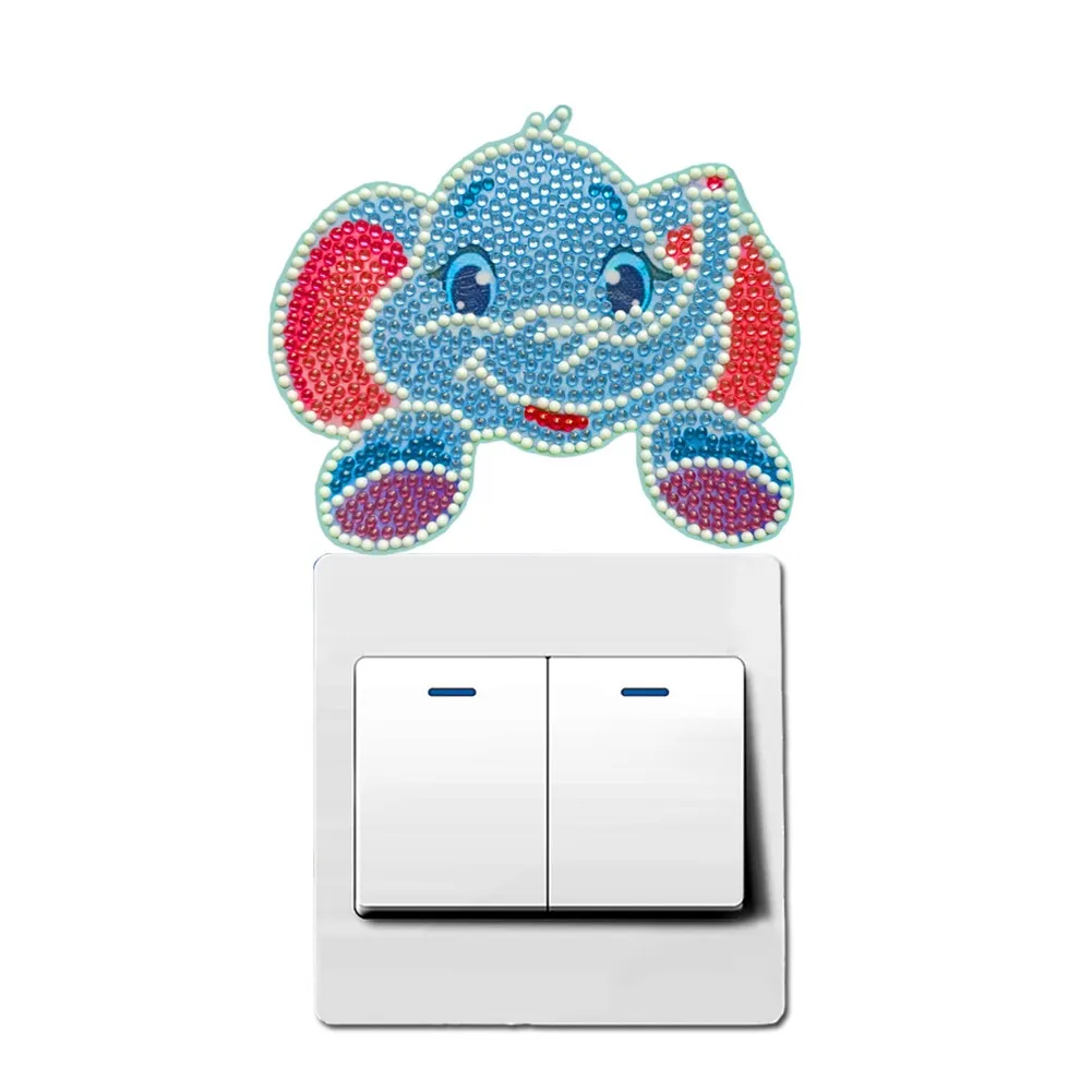 5D алмазная живопись наклейки сделай сам светящиеся с переключателем на стену в