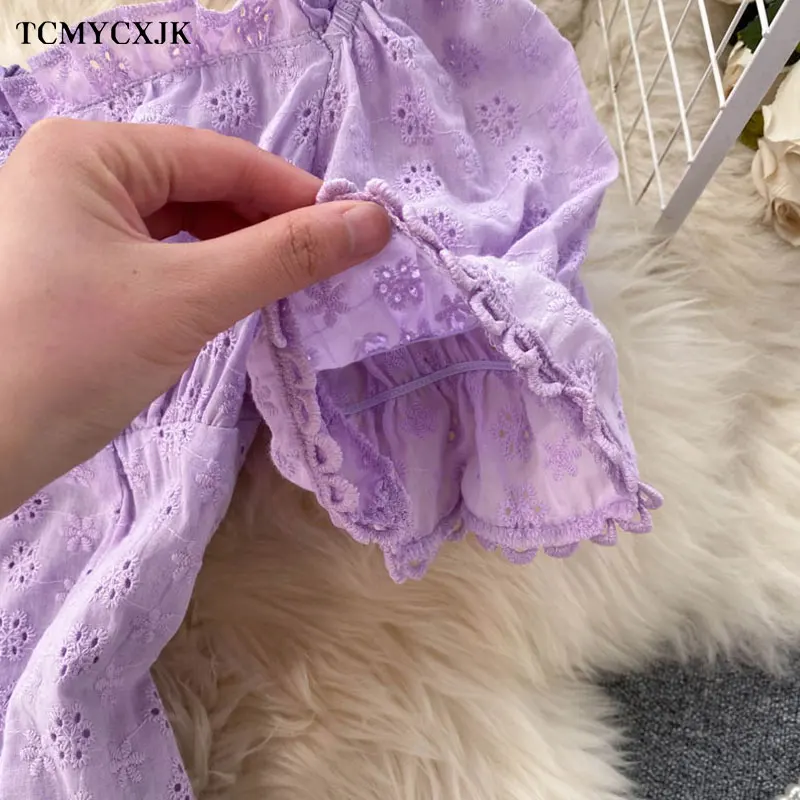 

Bandage Bodycon Dress Women Summer Butterfly Sleeve White Dress Women Loose Korean Fashion Embroidered Hollow Sexy Mini Dress