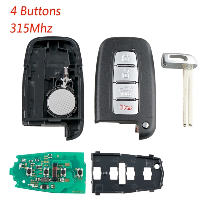 Интеллектуальный Автомобильный ключ дистанционного управления 4 кнопки