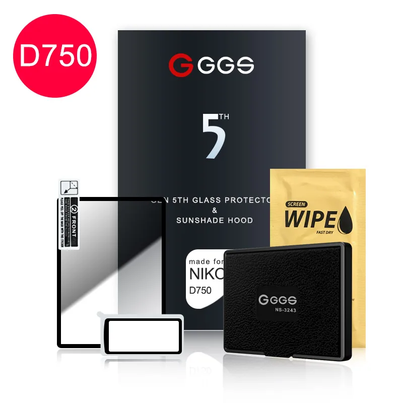 

GGS Fifth Generation for NIKON D750 LARMOR screen camera film protection screen Metal frame embedded optical glass