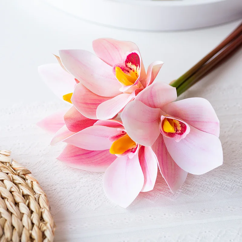 

Artificial Fake Phalaenopsis Flowers Moth Orchids Real Touch For Home Garden Wedding Party Decor Arrangements Christmas Party