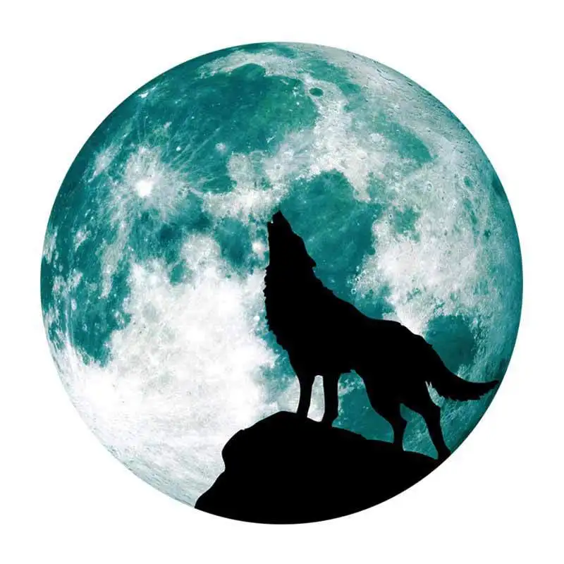 

Halloween Decoration Creative Luminous Moon Wall Stickers Fluorescent Stickers Luminous Wolf Self Adhesive Wall Stickers
