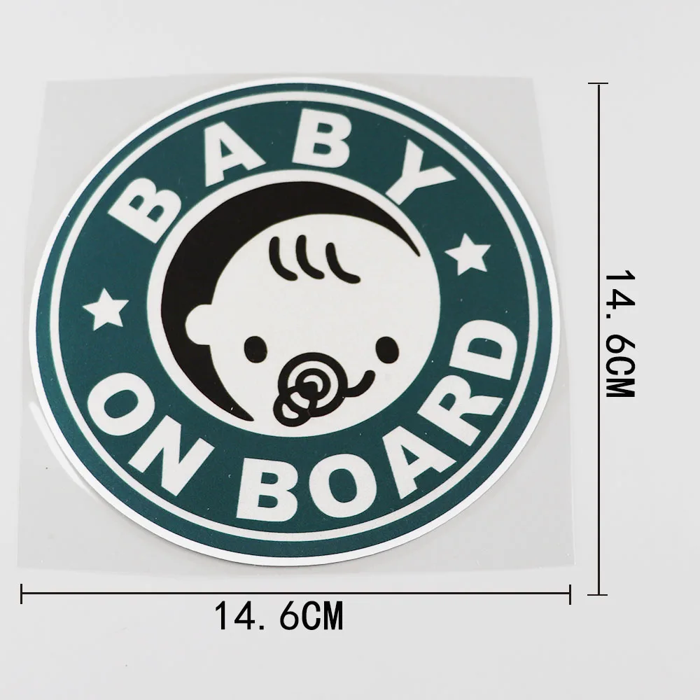 

YJZT 14.6CMX14.6CM Baby ON Board Pvc Decal Bumper Car Sticker 13A-0057