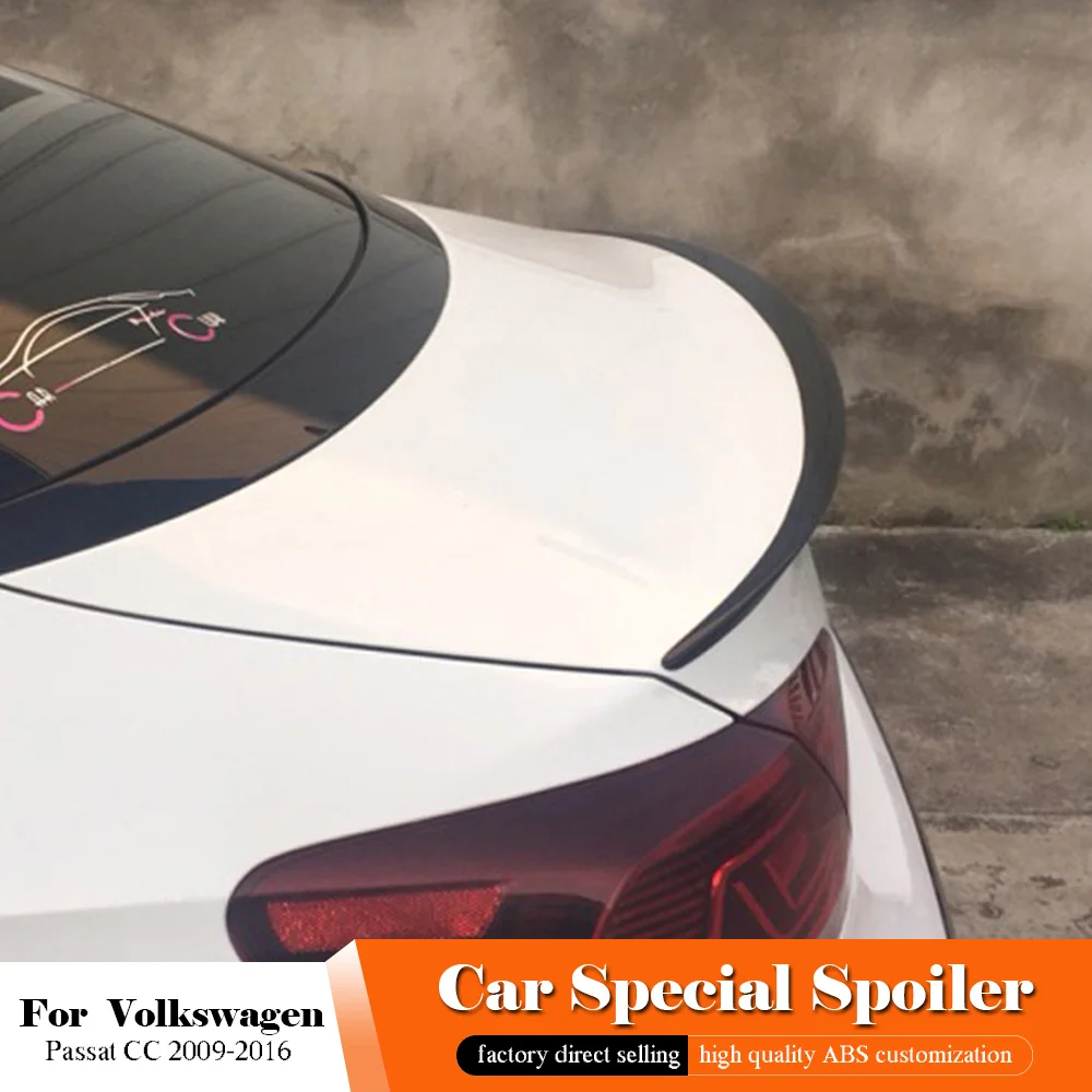 AITWATT черный спойлер для Volkswagen Passat CC 2009 по 2016 АБС пластик без краски Праймер задний