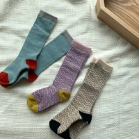 3 pairslot cotton baby socks fashion korean boys girls autumn winter knee high leg warmer kids socks