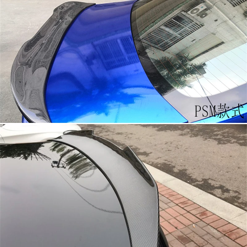 

Use For BMW 5 Series G30 Spoiler 2018--2020 Year Real Glossy Carbon Fiber Rear Wing PSM Style Sport Accessories Body Kit
