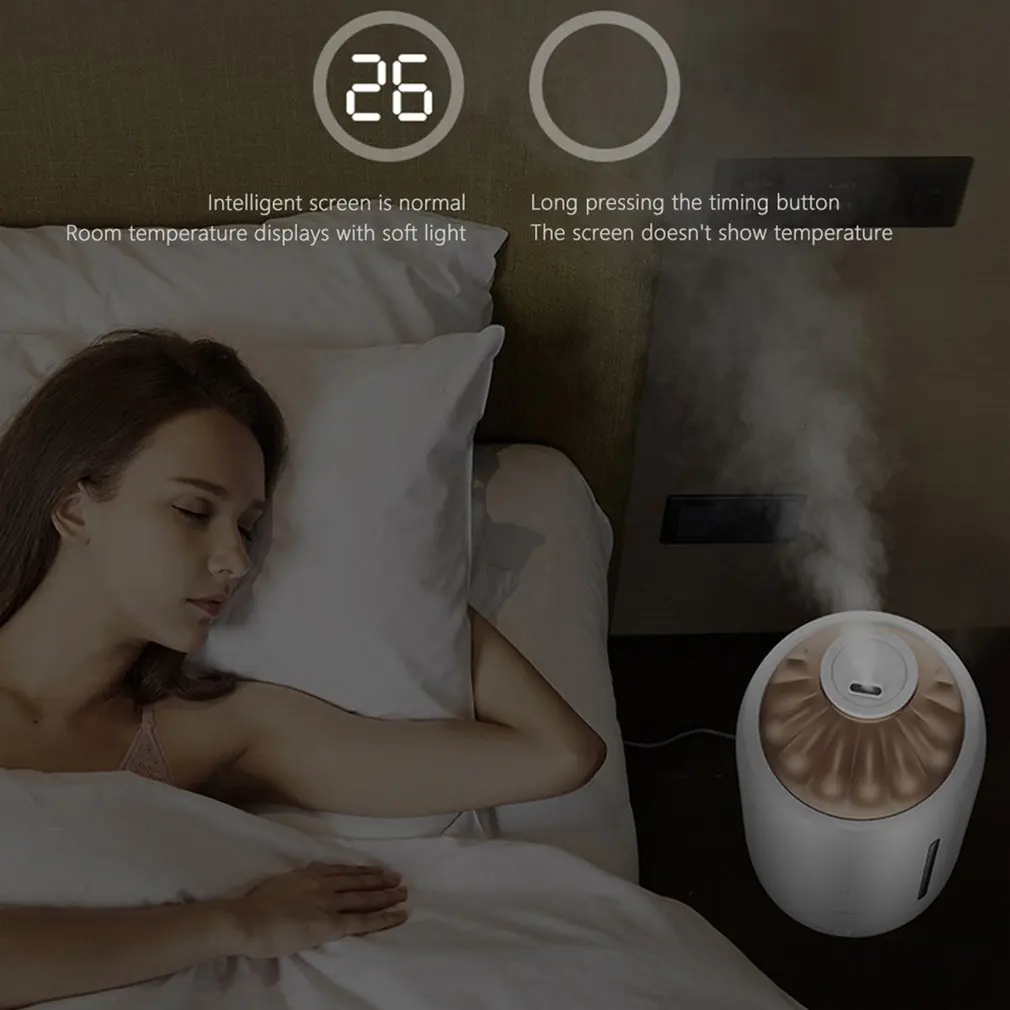 

Deerma Mini Aromatherapy Air Humidifier 5LDEM-F600 White CN Air Purifying Household With Intelligent Touch Screen