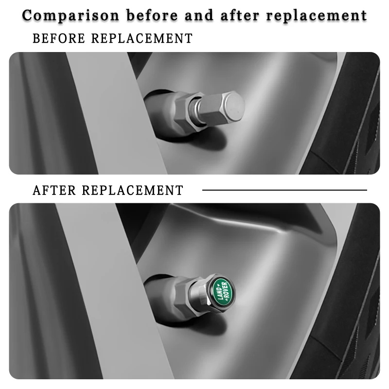 4 шт. алюминиевые колпачки для стержней клапанов автомобильных шин Land Rover Sport