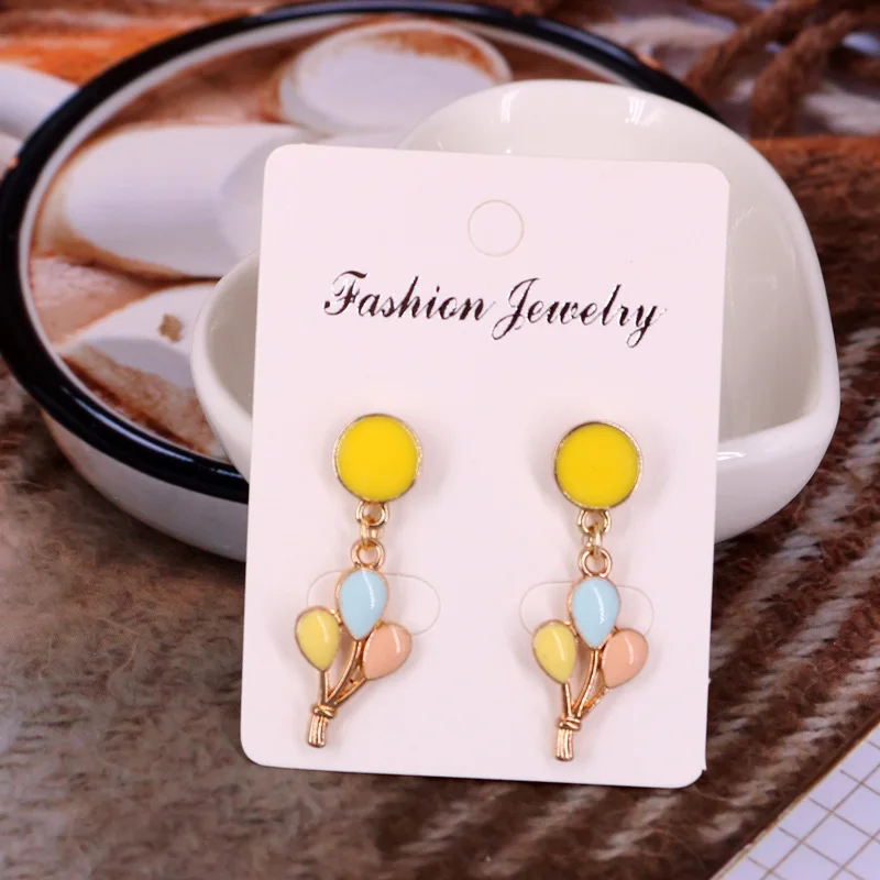 

2020 Wholesale Korea Hot Air Balloon Japanese Small Fresh Earrings Female Fashion Personality Earrings Balloon Earrings