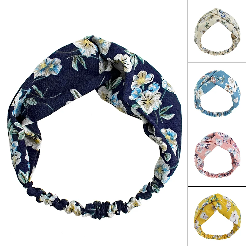 Chen Yan Satin полосатая повязка на голову Girl повязки с узелком New Wild Hairband FD18| |