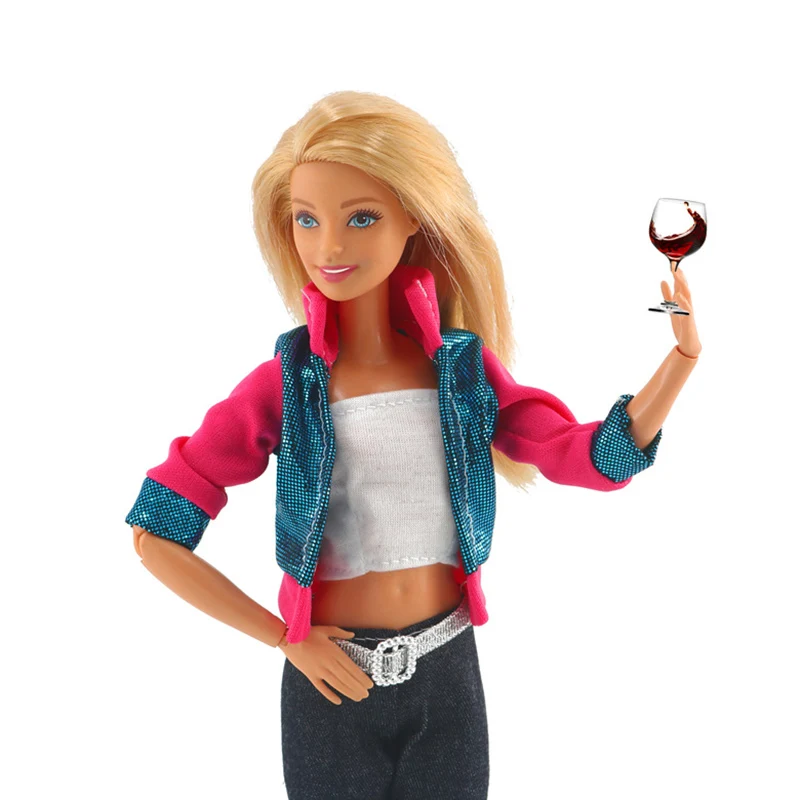 

Doll Clothes Dress Up Suit Jeans Dress Casual Clothes for 30cm Doll Accessories