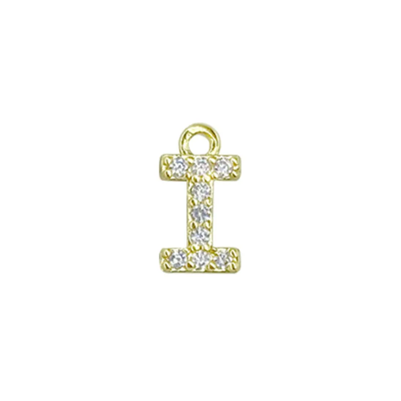 2Pcs White Zirconia Alphabet A-Z Initial Letter Pendant For Necklace  Earrings DIY Making  Jewelry Findings Accessories Supplies