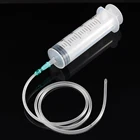 Пластиковый шприц большой емкости, 200 мл, многоразовый насос для измерения масла с силиконовой прозрачной трубкой 1 м, практичные аксессуары для кормления