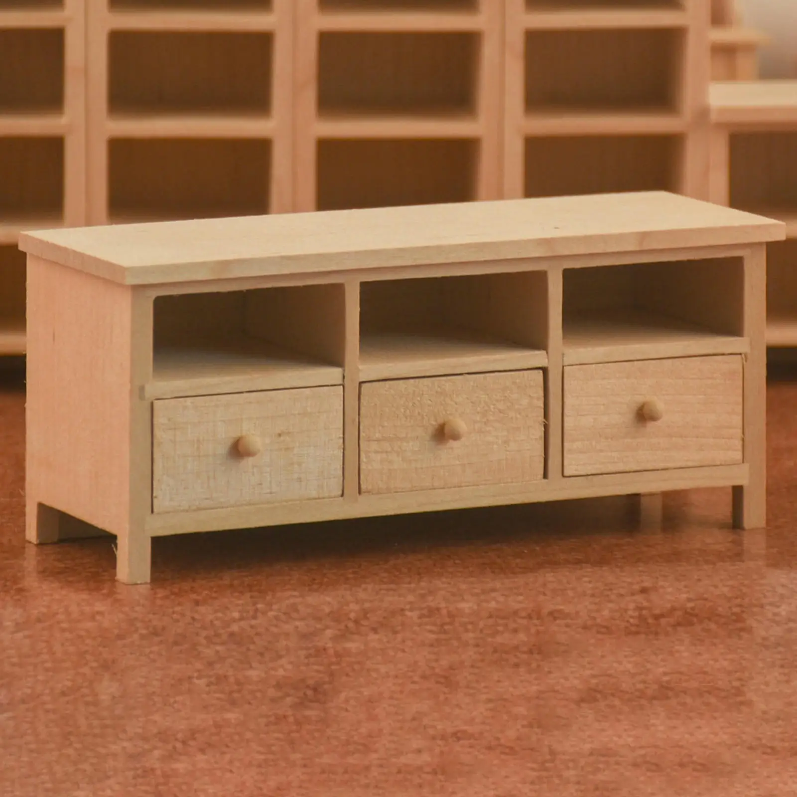 

Doll House Miniature Birch Cabinet 12th Dollhouse Living Room Furniture Set