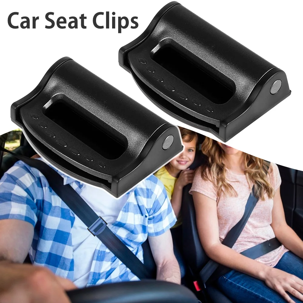 

1 Pair Universal Car Seat Belts Adjustable Auto Clips Stopper Buckle Plastic Clip 2 Colors Car Interior Accessories-Style