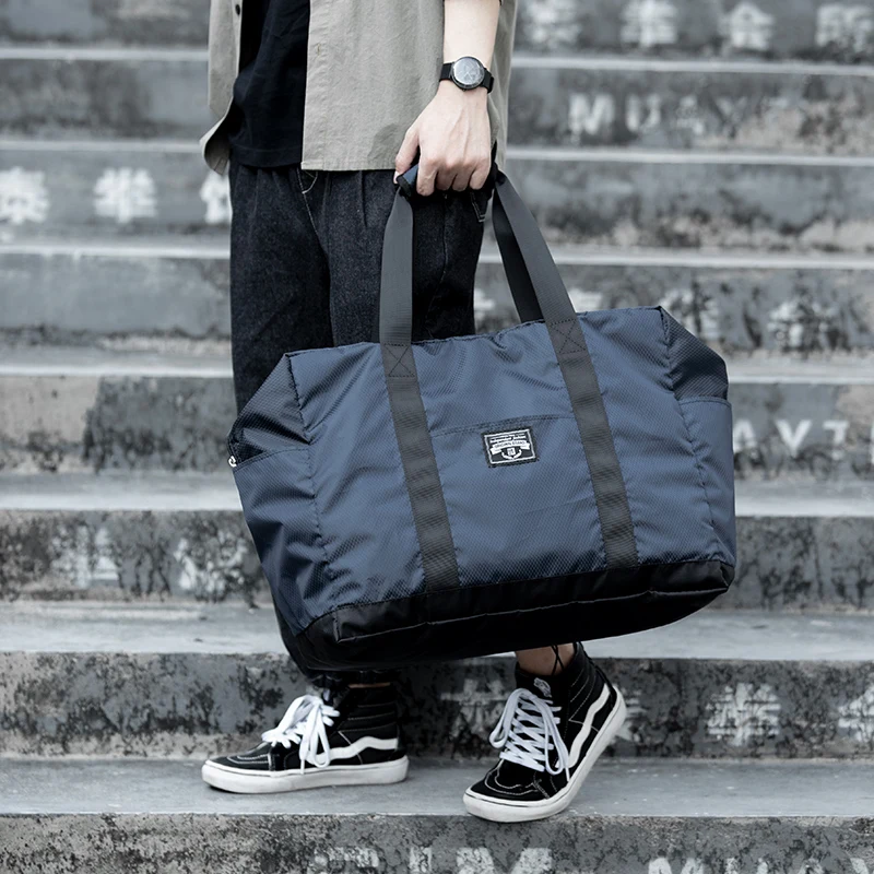 

Super Large Capacity Travel Bag Foldable Gym Yoga Training Outdoor Luggage Shoulder Bag Light Weight Solid Color Mommy Bag