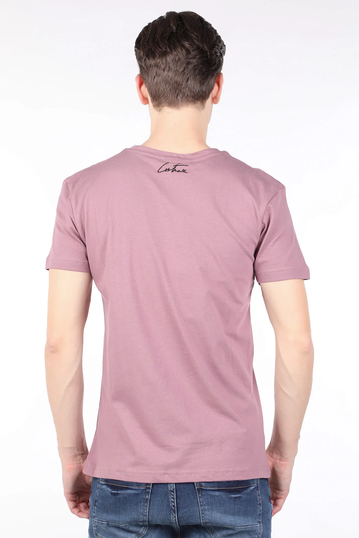 

Mens Dried Rose Couture Printed Crew Neck T-shirt