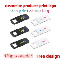 100 3000pcs custom products free print logo rectangle webcam cover ultra thin shutter slider camera lens cover for your logo