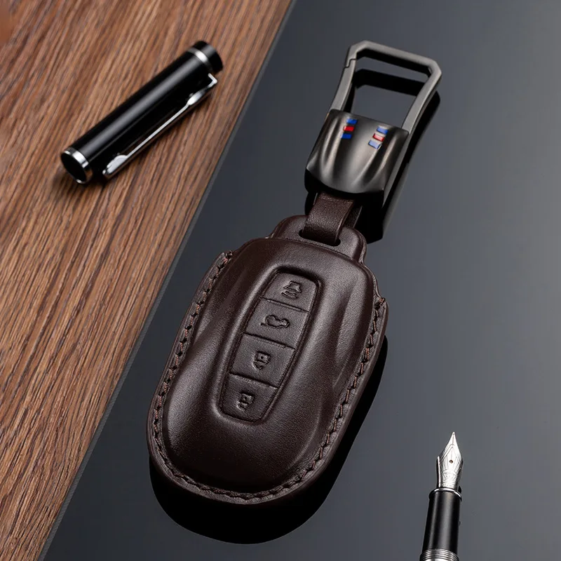 

Luxury Genuine Leather Key Cover Case for Ford Mondeo Edge Explorer Escape Focus Everest Car Accessories Keychains Holder Bag