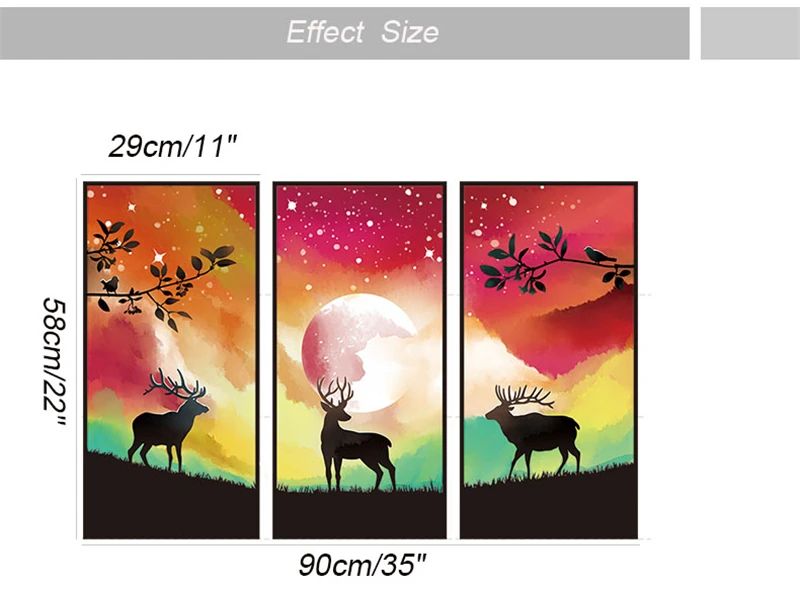 

Creative Starry Deer Wall Sticker Teen Aesthetic Room Decor Art Wall Decal Home Decor for Living Room Bedroom Painting Wallpaper