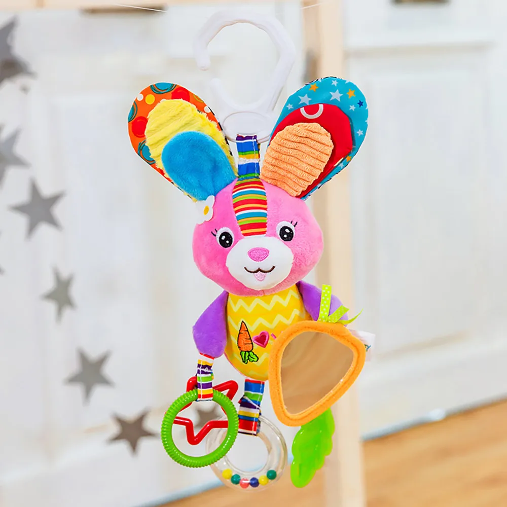 

Education Baby Rattle Toy Cute Crib Cot Pram Hanging Rattles For Baby Stroller Car Seat Ringing Stuffed Plush Animals Baby Toy