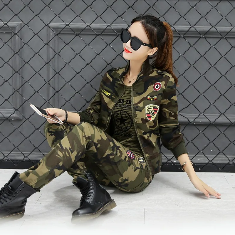 Женский военный комплект из 3 предметов облегающий Камуфляжный тренировочный