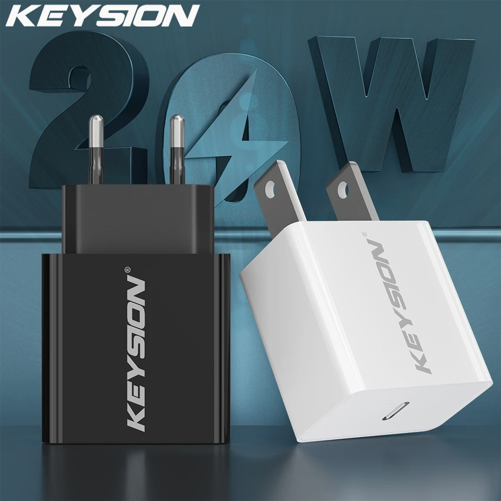 

KEYSION PD Charger 20W Fast Charger for iPhone 12 11 XR 8 USB Type C Charger for Xiaomi Quick Charge 3.0 Charging Phone Charger