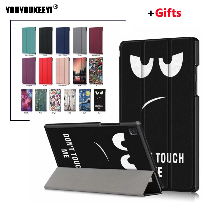 

Folio Tri-fold stand Case For Samsung Galaxy Tab A7 2020 10.4 inch tablet Wake-Sleep PU Leather Cover for SM-T500/T505/T507+gift