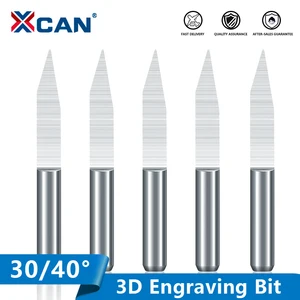XCAN 10 шт. 30 40 градусов V Форма фреза 3,175 мм (18 '') Хвостовик карбида PCB гравировальные Биты ЧПУ Маршрутизатор Инструмент
