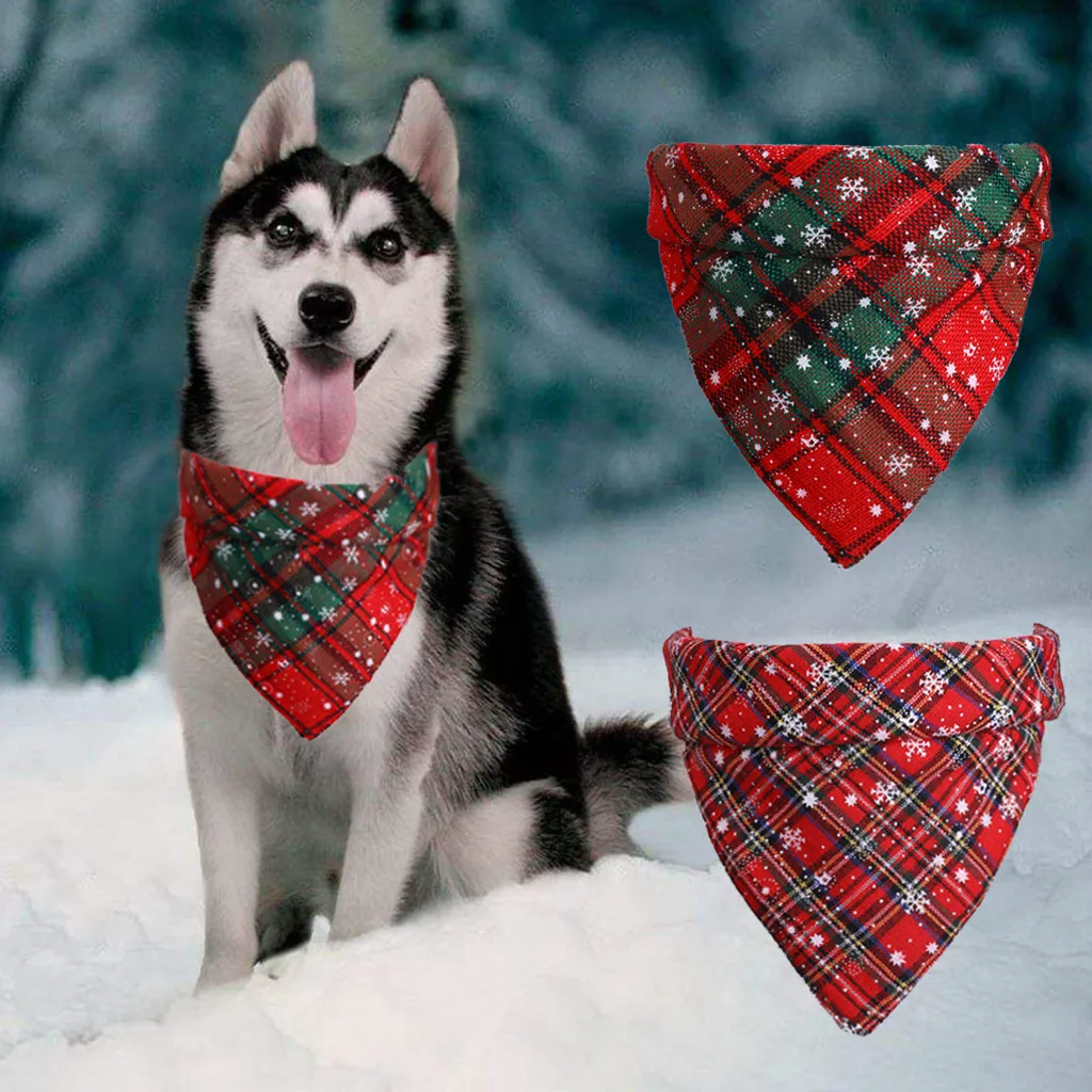 Christmas Pet Dog Bandana Small Large Bibs Towel Scarf Halloween Pumpkin Printing Puppy Grooming Costume Accessories | Дом и сад
