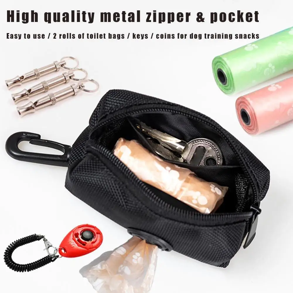 

Pet Waste Dog Poo Puppy Pick-Up Bags Pet Poop Bag Holder Pouch Hook Portable J3W2